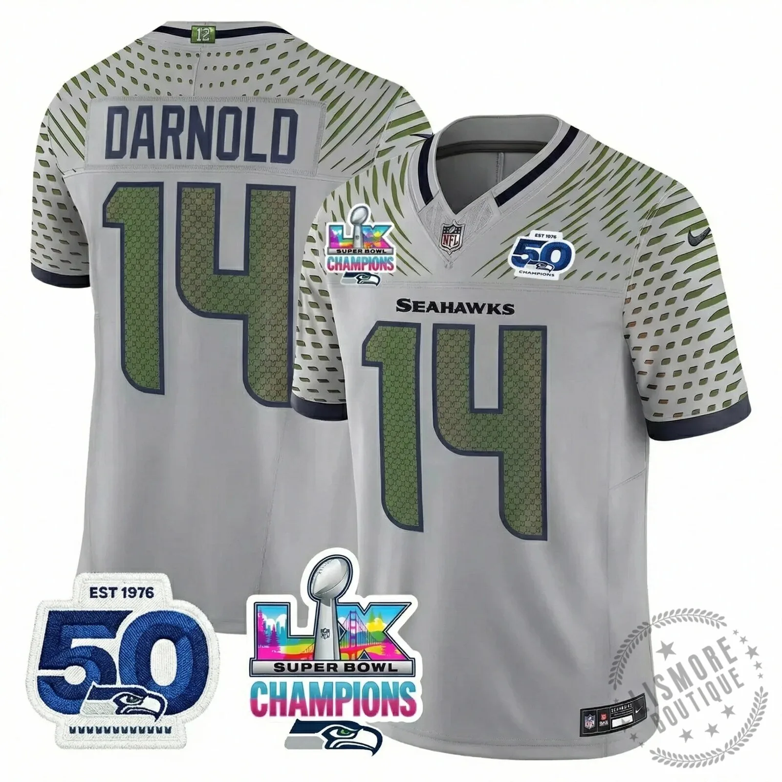 Seattle Seahawks Jaxon Smith-Njigba Super Bowl Champions Throwback Football Jersey 185 Seattle Seahawks Jaxon Smith-Njigba Super Bowl Champions Throwback Football Jersey