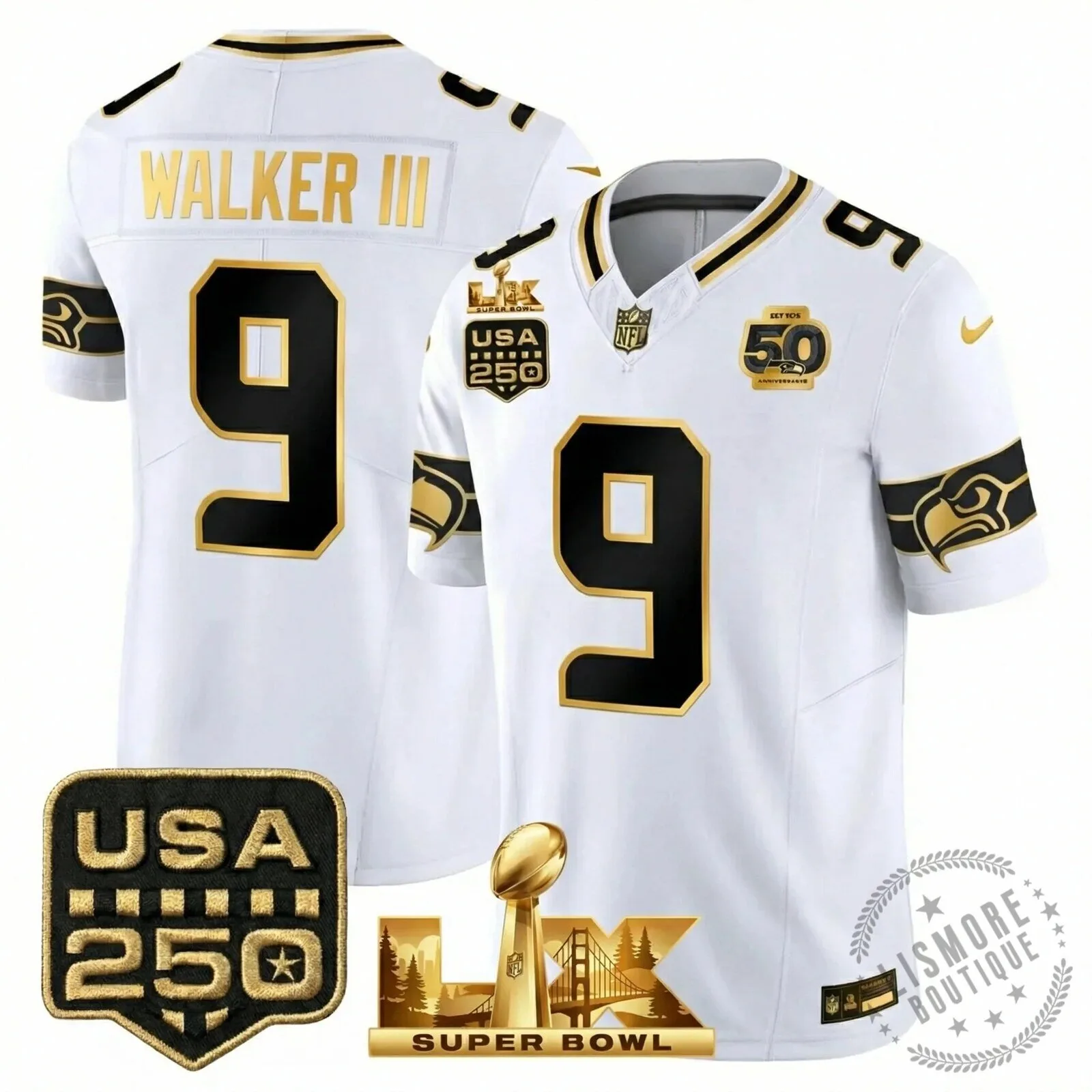Seattle Seahawks Jaxon Smith-Njigba Super Bowl Champions Throwback Football Jersey 188 Seattle Seahawks Jaxon Smith-Njigba Super Bowl Champions Throwback Football Jersey