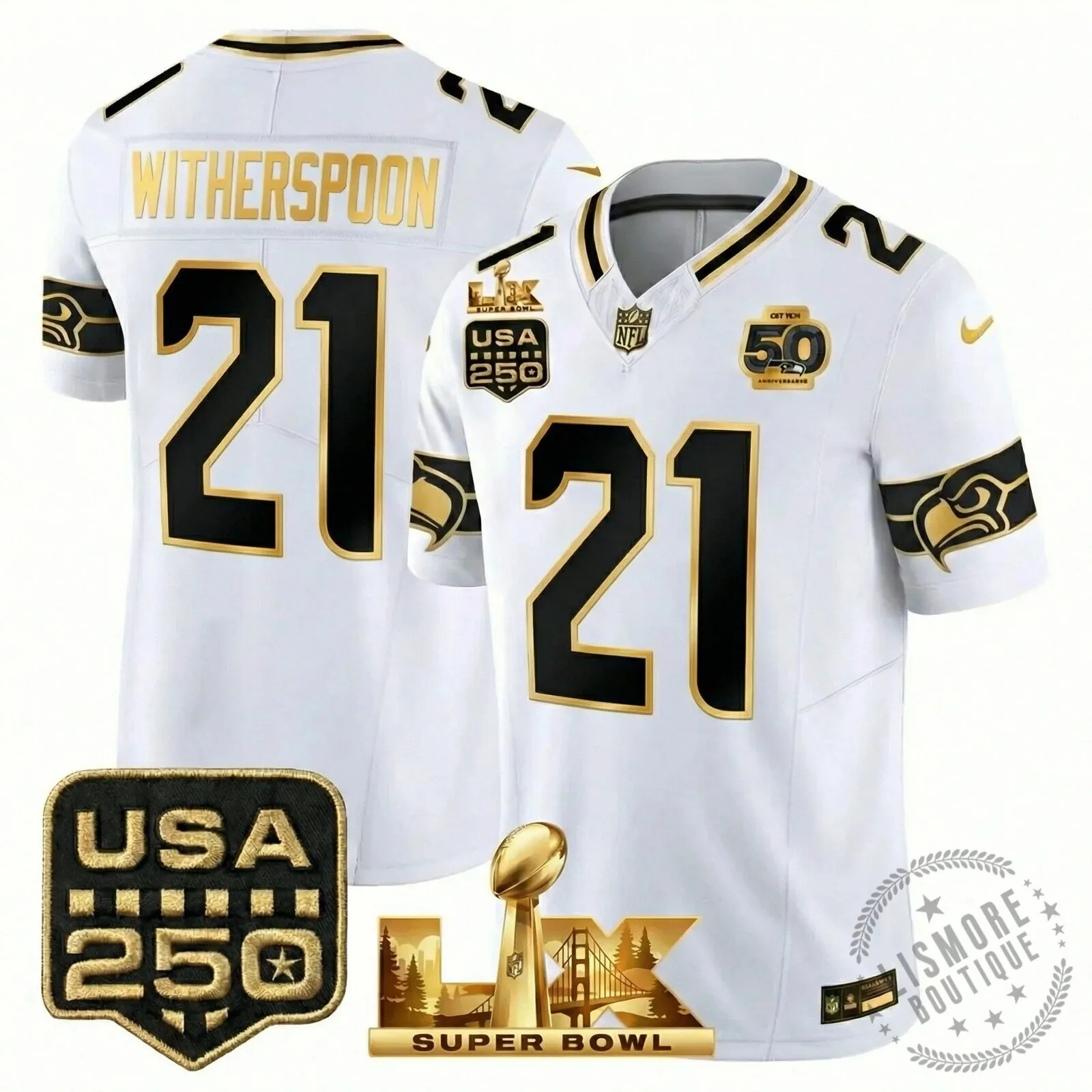 Seattle Seahawks Jaxon Smith-Njigba Super Bowl Champions Throwback Football Jersey 191 Seattle Seahawks Jaxon Smith-Njigba Super Bowl Champions Throwback Football Jersey