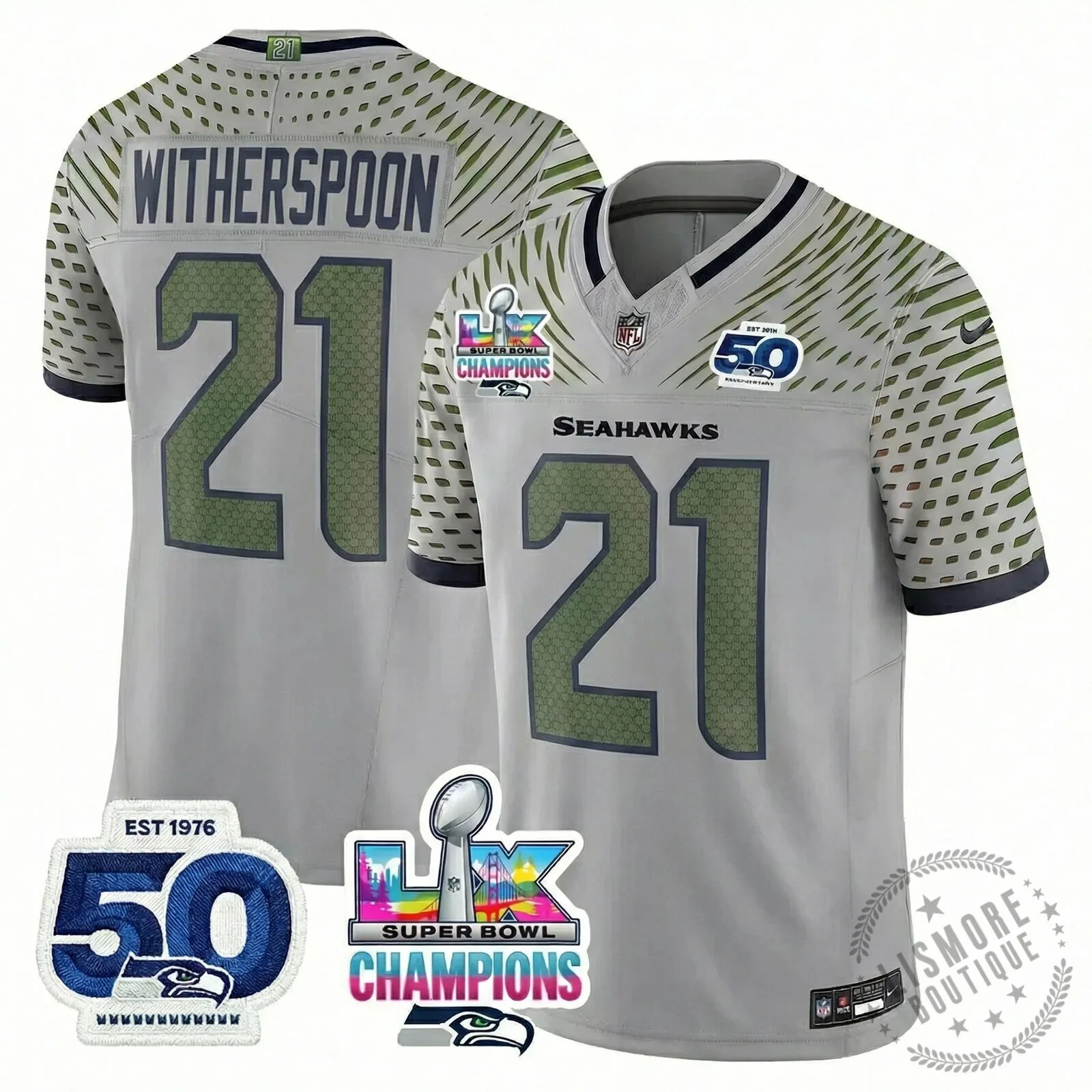 Seattle Seahawks Jaxon Smith-Njigba Super Bowl Champions Throwback Football Jersey 198 Seattle Seahawks Jaxon Smith-Njigba Super Bowl Champions Throwback Football Jersey
