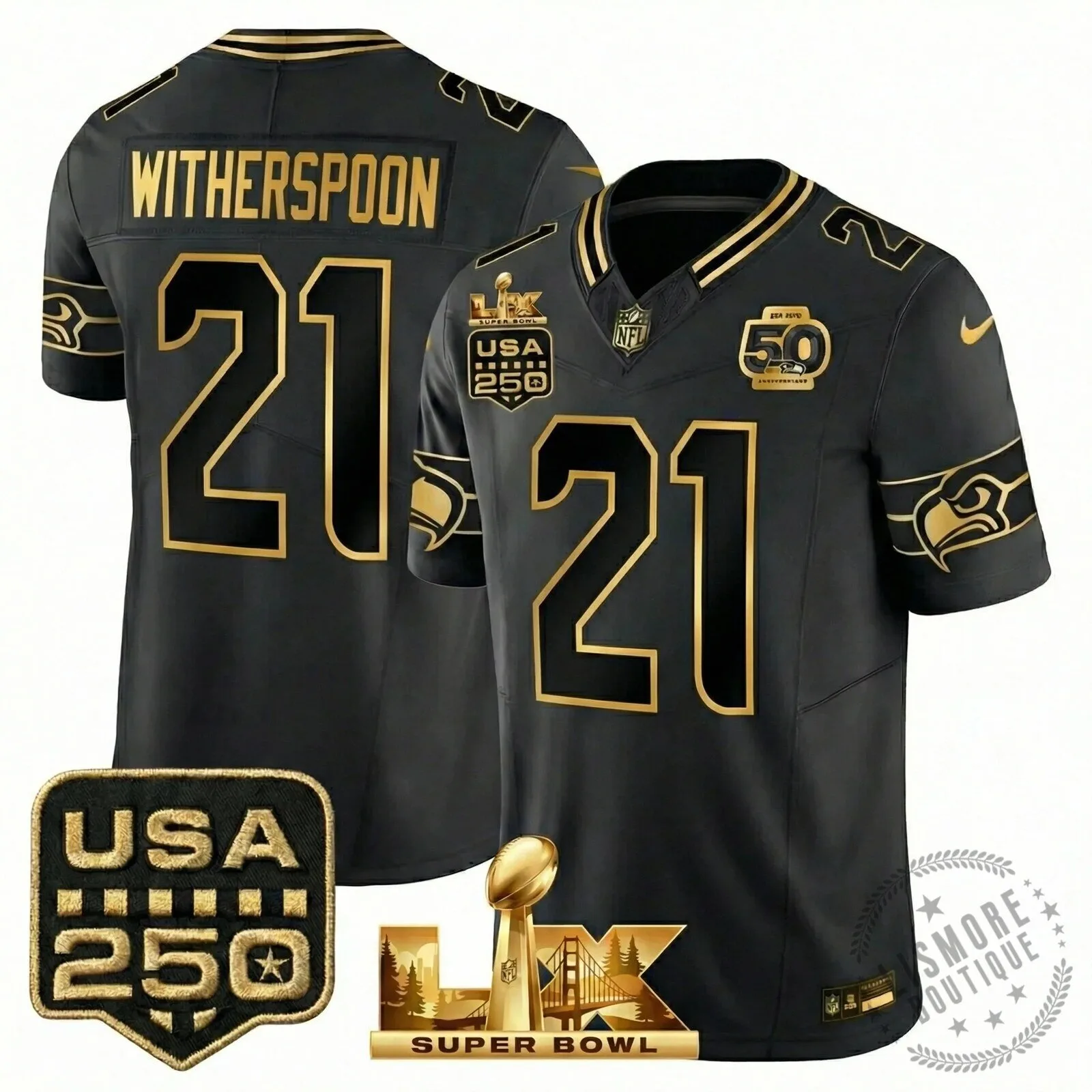 Seattle Seahawks Jaxon Smith-Njigba Super Bowl Champions Throwback Football Jersey 199 Seattle Seahawks Jaxon Smith-Njigba Super Bowl Champions Throwback Football Jersey