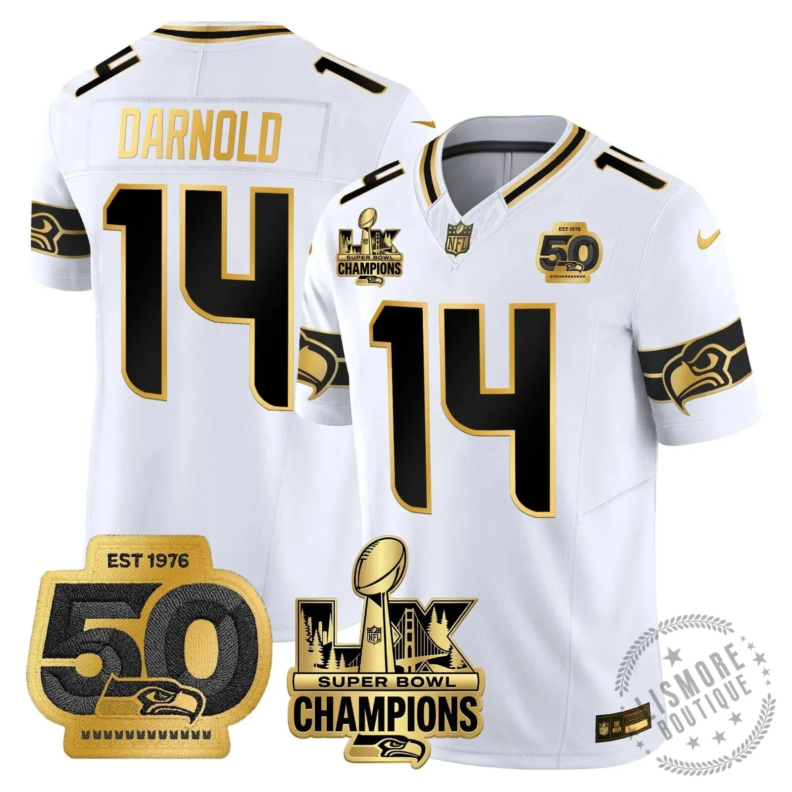 Seattle Seahawks Jaxon Smith-Njigba Super Bowl Champions Throwback Football Jersey 202 Seattle Seahawks Jaxon Smith-Njigba Super Bowl Champions Throwback Football Jersey