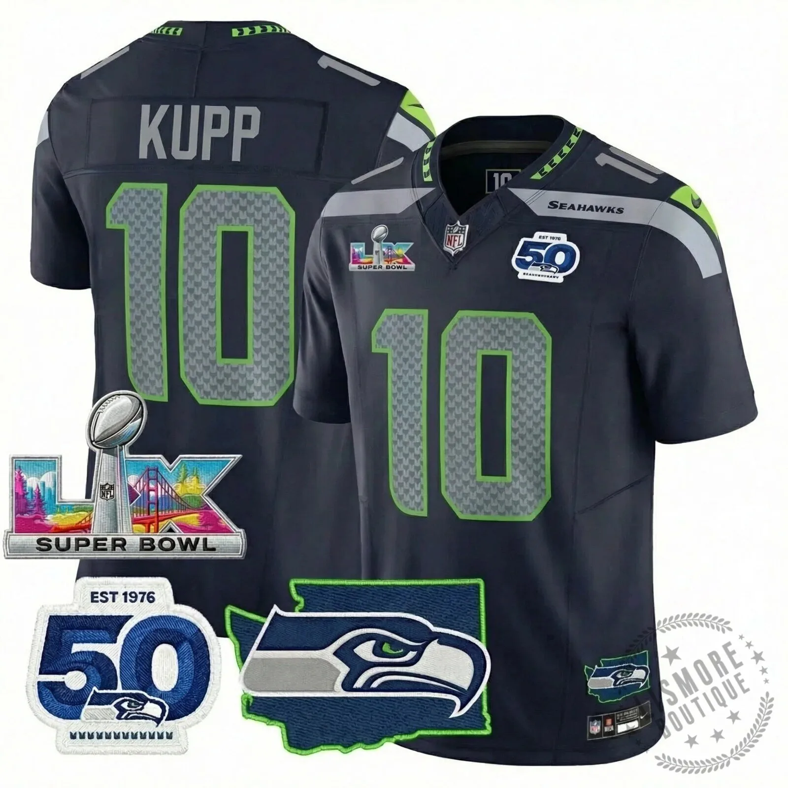 Seattle Seahawks Jaxon Smith-Njigba Super Bowl Champions Throwback Football Jersey 209 Seattle Seahawks Jaxon Smith-Njigba Super Bowl Champions Throwback Football Jersey