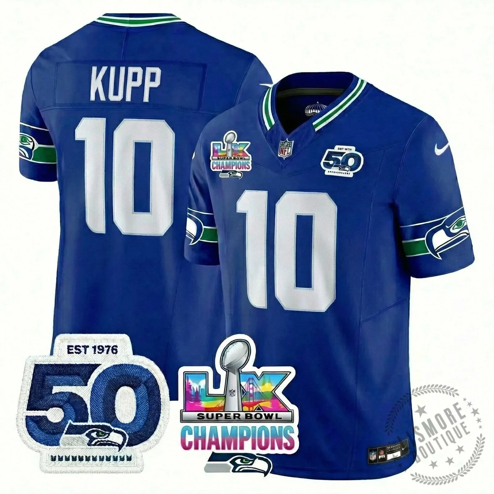Seattle Seahawks Jaxon Smith-Njigba Super Bowl Champions Throwback Football Jersey 216 Seattle Seahawks Jaxon Smith-Njigba Super Bowl Champions Throwback Football Jersey