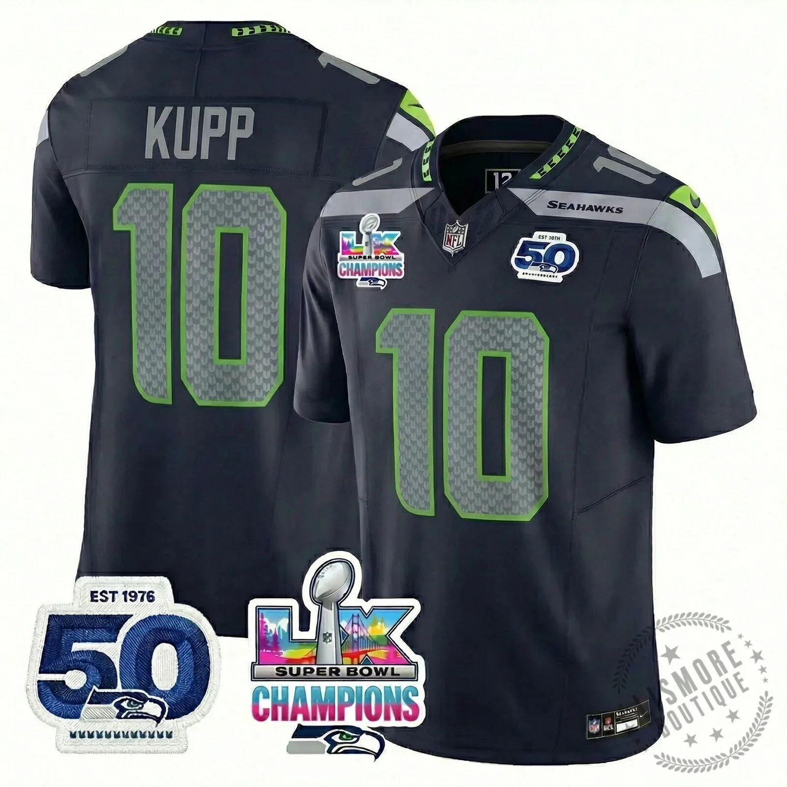 Seattle Seahawks Jaxon Smith-Njigba Super Bowl Champions Throwback Football Jersey 218 Seattle Seahawks Jaxon Smith-Njigba Super Bowl Champions Throwback Football Jersey