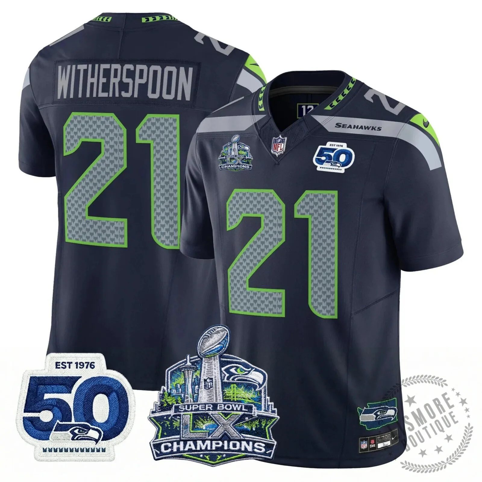 Seattle Seahawks Jaxon Smith-Njigba Super Bowl Champions Throwback Football Jersey 227 Seattle Seahawks Jaxon Smith-Njigba Super Bowl Champions Throwback Football Jersey