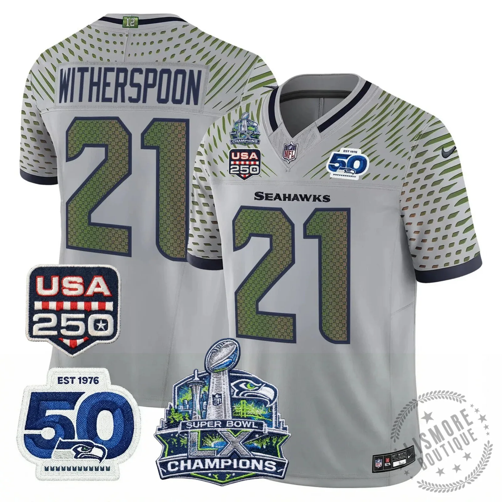 Seattle Seahawks Jaxon Smith-Njigba Super Bowl Champions Throwback Football Jersey 248 Seattle Seahawks Jaxon Smith-Njigba Super Bowl Champions Throwback Football Jersey