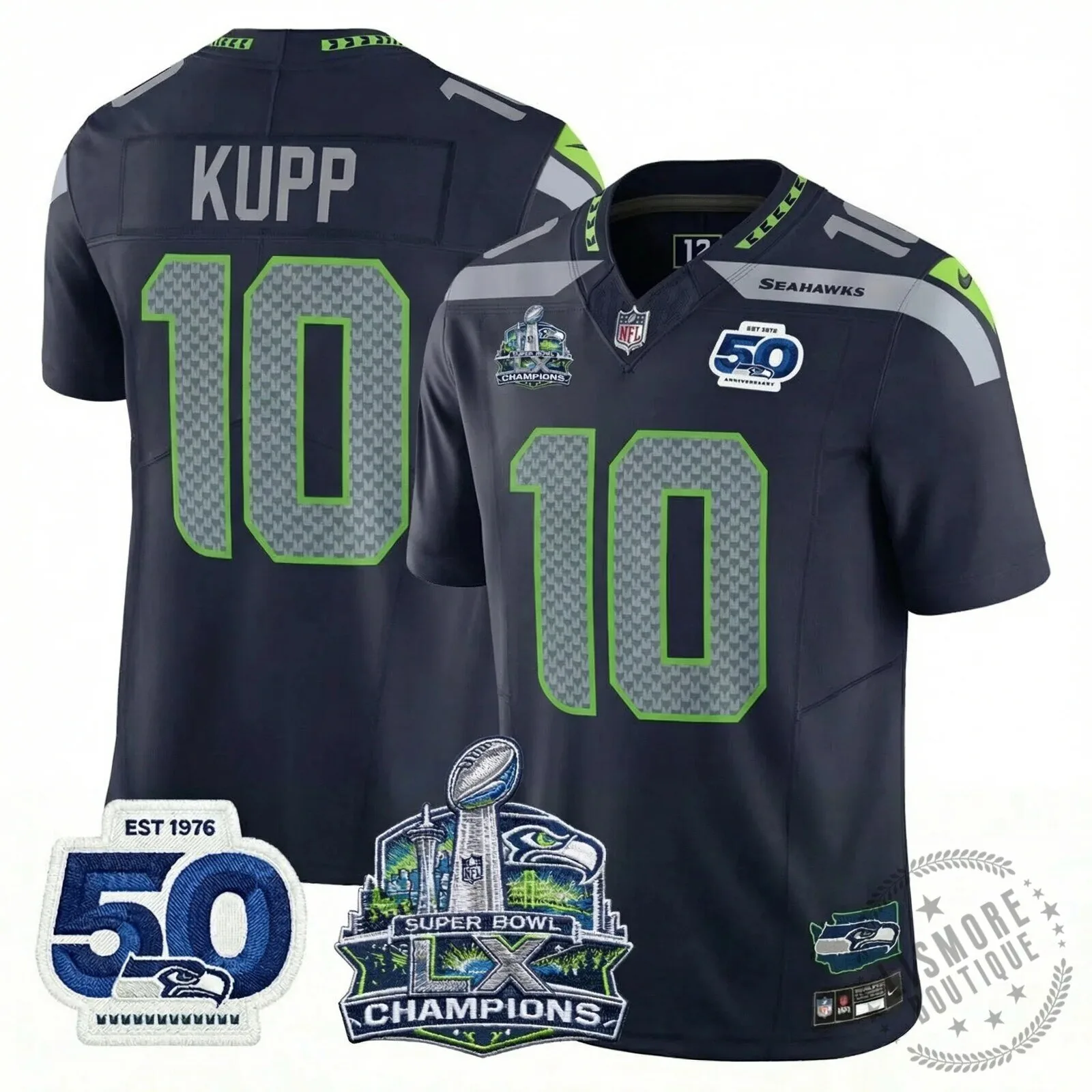 Seattle Seahawks Jaxon Smith-Njigba Super Bowl Champions Throwback Football Jersey 250 Seattle Seahawks Jaxon Smith-Njigba Super Bowl Champions Throwback Football Jersey
