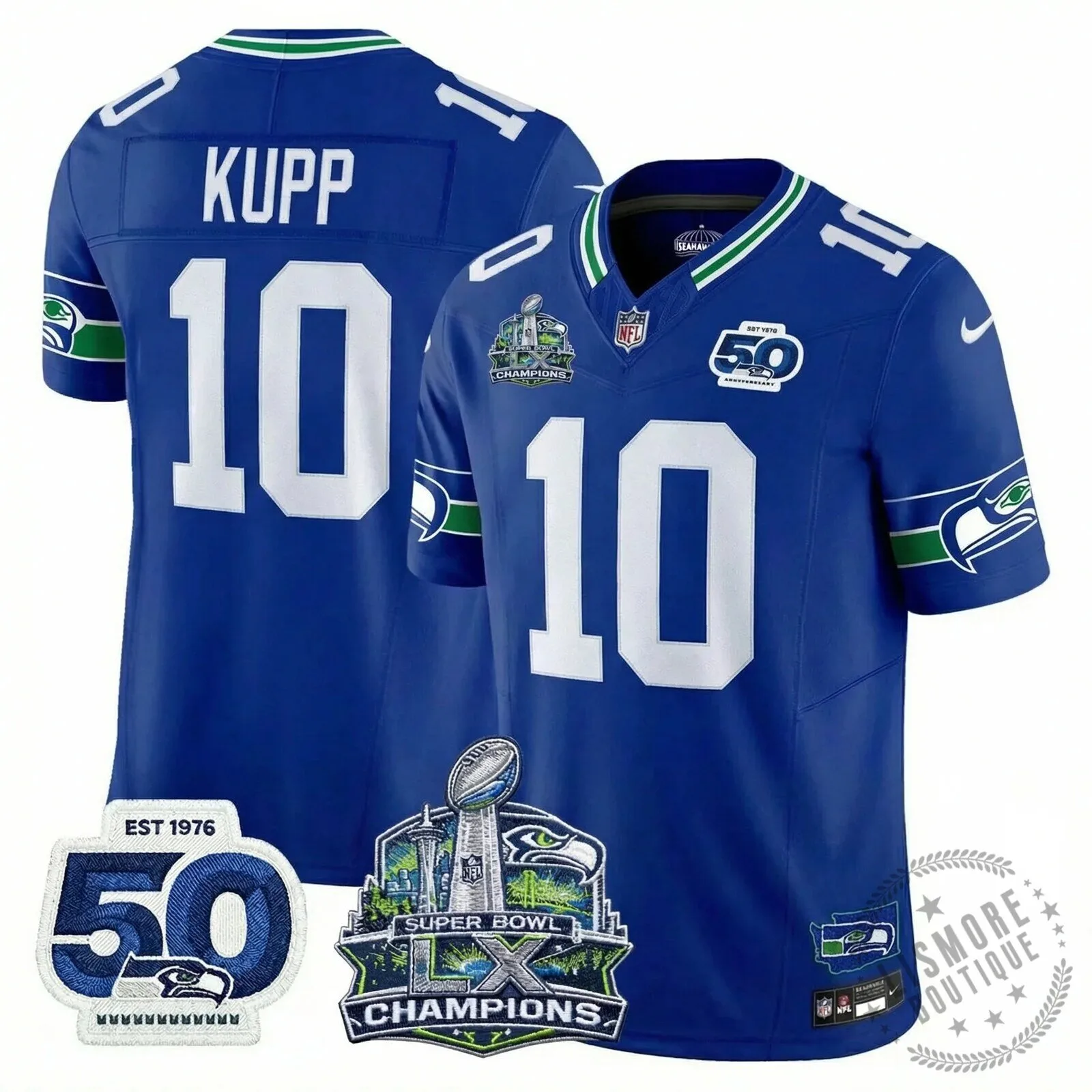 Seattle Seahawks Jaxon Smith-Njigba Super Bowl Champions Throwback Football Jersey 251 Seattle Seahawks Jaxon Smith-Njigba Super Bowl Champions Throwback Football Jersey