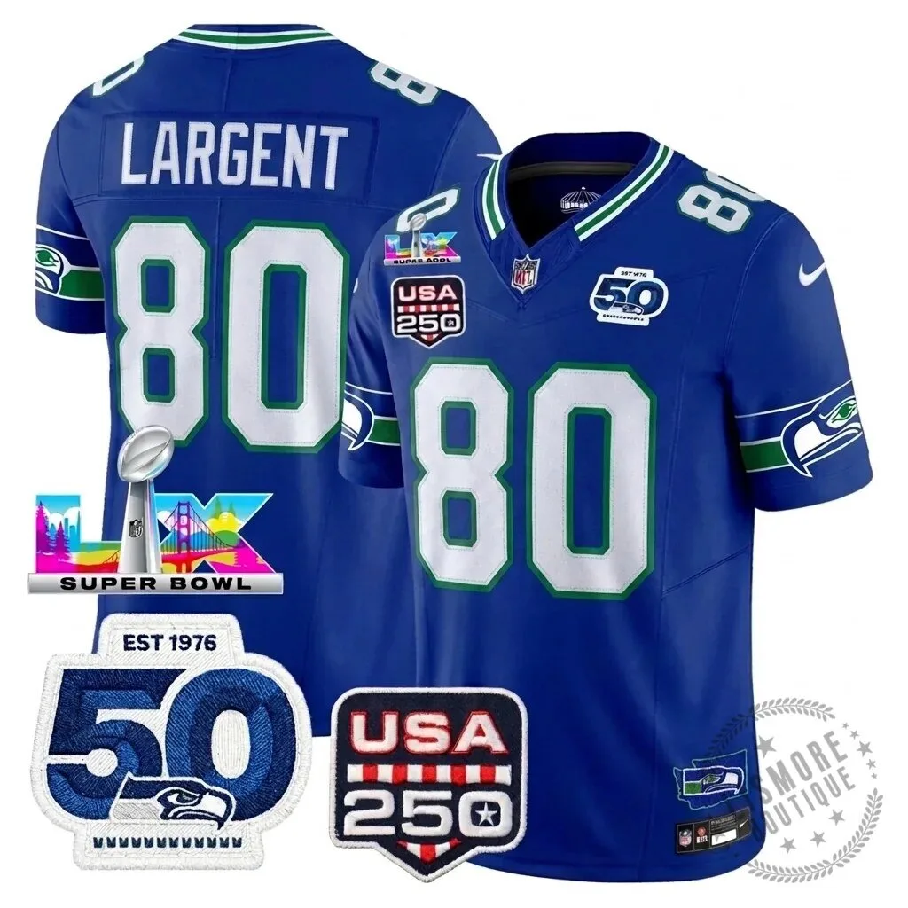 Seattle Seahawks Jaxon Smith-Njigba Super Bowl Champions Throwback Football Jersey 256 Seattle Seahawks Jaxon Smith-Njigba Super Bowl Champions Throwback Football Jersey