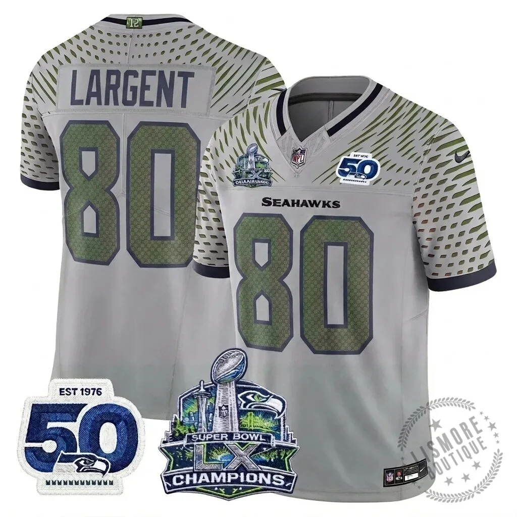 Seattle Seahawks Jaxon Smith-Njigba Super Bowl Champions Throwback Football Jersey 259 Seattle Seahawks Jaxon Smith-Njigba Super Bowl Champions Throwback Football Jersey