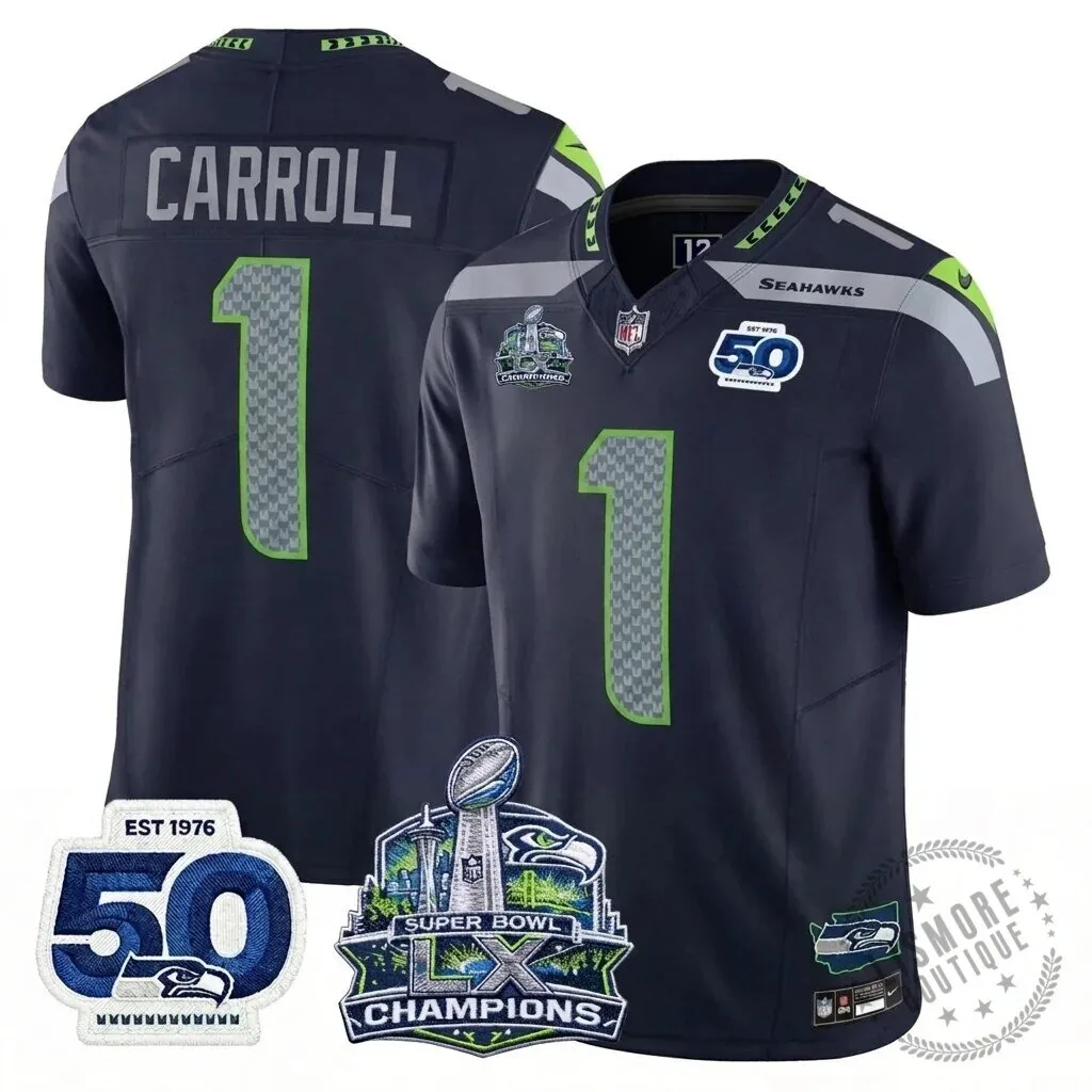 Seattle Seahawks Jaxon Smith-Njigba Super Bowl Champions Throwback Football Jersey 266 Seattle Seahawks Jaxon Smith-Njigba Super Bowl Champions Throwback Football Jersey