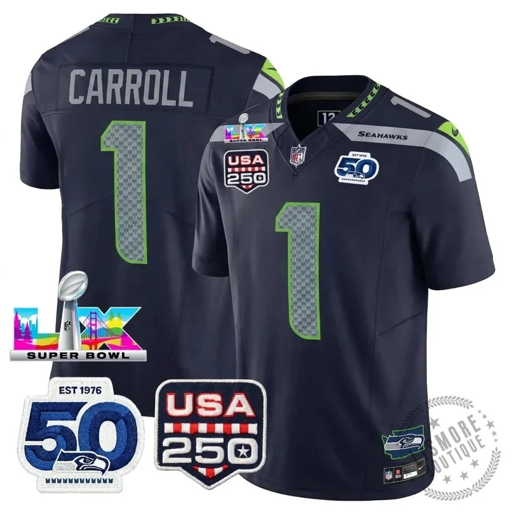 Seattle Seahawks Jaxon Smith-Njigba Super Bowl Champions Throwback Football Jersey 268 Seattle Seahawks Jaxon Smith-Njigba Super Bowl Champions Throwback Football Jersey