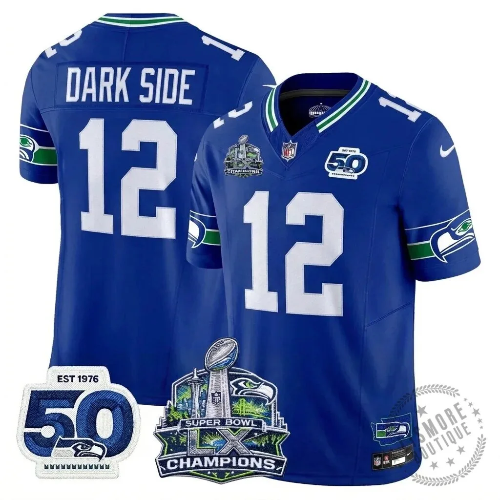 Seattle Seahawks Jaxon Smith-Njigba Super Bowl Champions Throwback Football Jersey 275 Seattle Seahawks Jaxon Smith-Njigba Super Bowl Champions Throwback Football Jersey