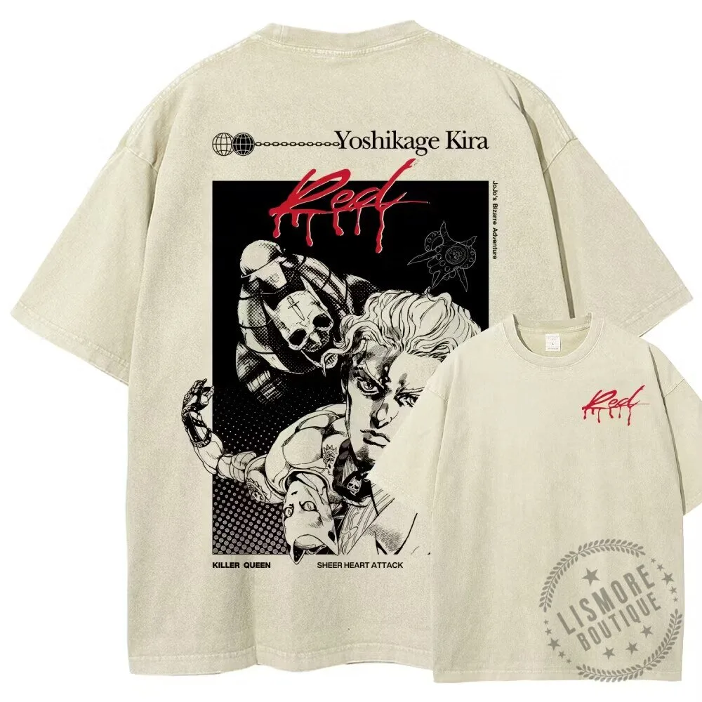 JoJo's Bizarre Adventure Yoshikage Kira Killer Queen Washed T-Shirt