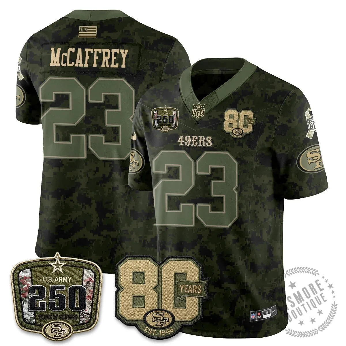 Christian McCaffrey Salute to Service Jersey for San Francisco 49ers Fans