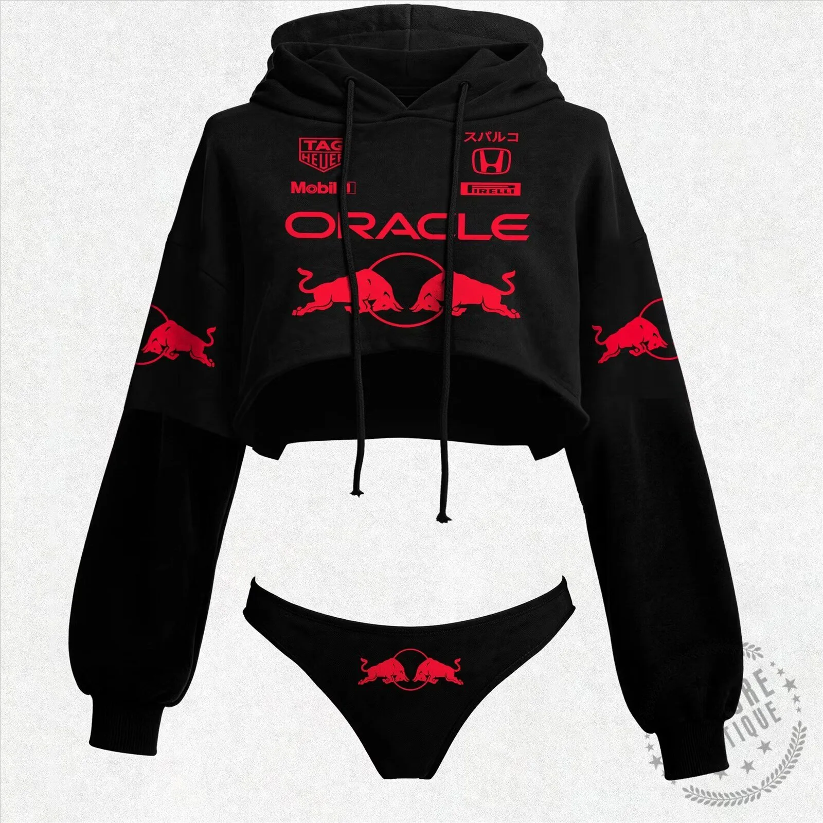 Oracle Red Bull Racing Formula 1 Cropped Hoodie and Thong Set