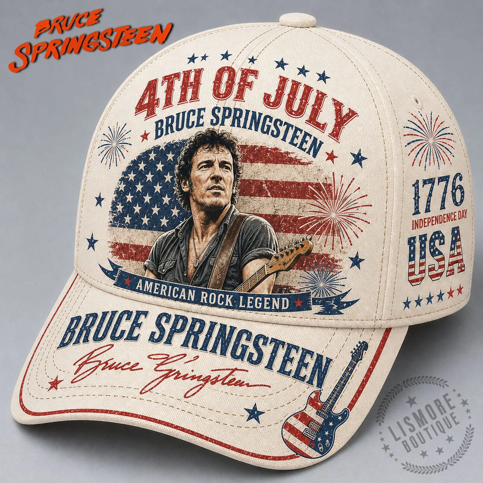 Bruce Springsteen 4th of July American Rock Legend Baseball Cap Hat