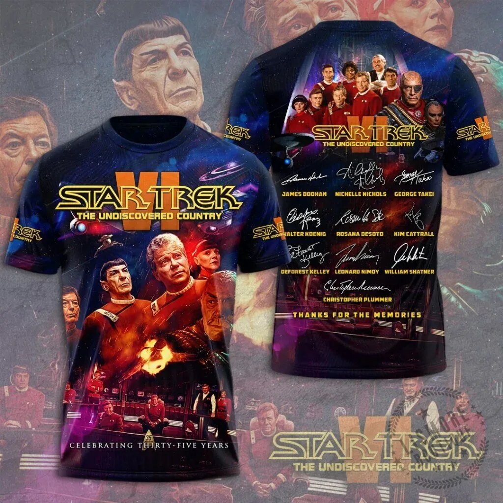 Star Trek The Undiscovered Country Movie Poster Graphic T-Shirt