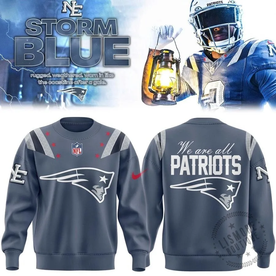 New England Patriots Storm Blue Football Fan Sweatshirt