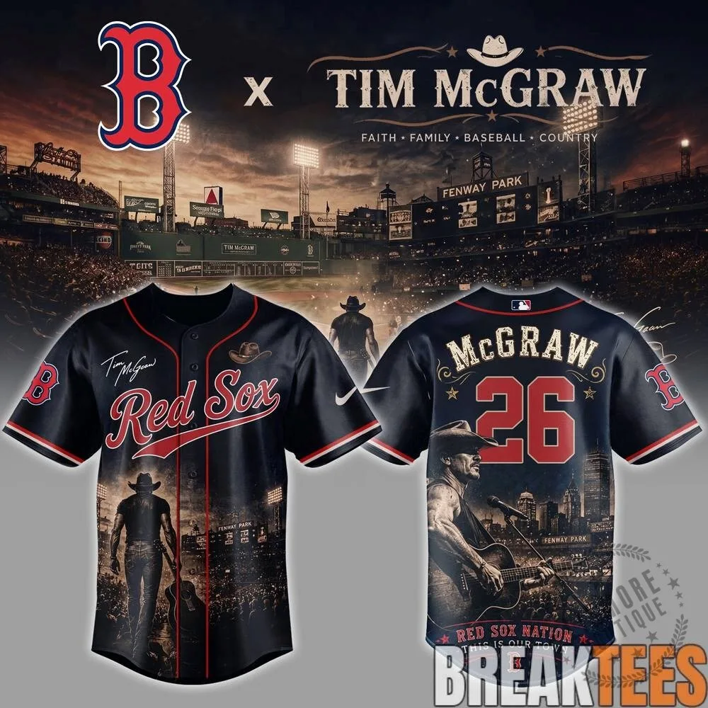 Boston Red Sox Tim McGraw Concert Night Baseball Jersey