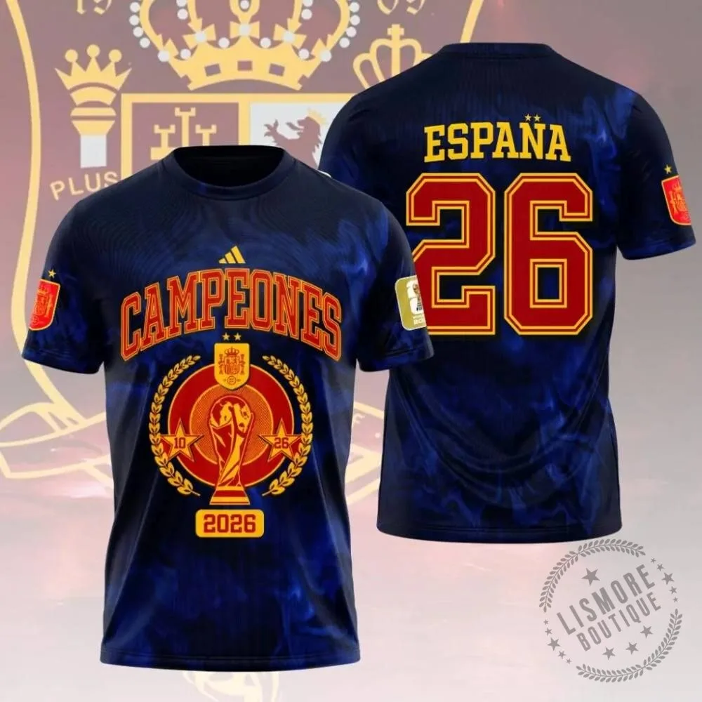 Spain National Football Team Campeones World Cup 2026 Soccer Fan T-Shirt