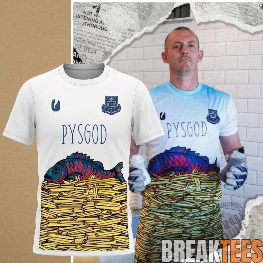 Pysgod Fish and Chips Viral Football Goalkeeper Jersey