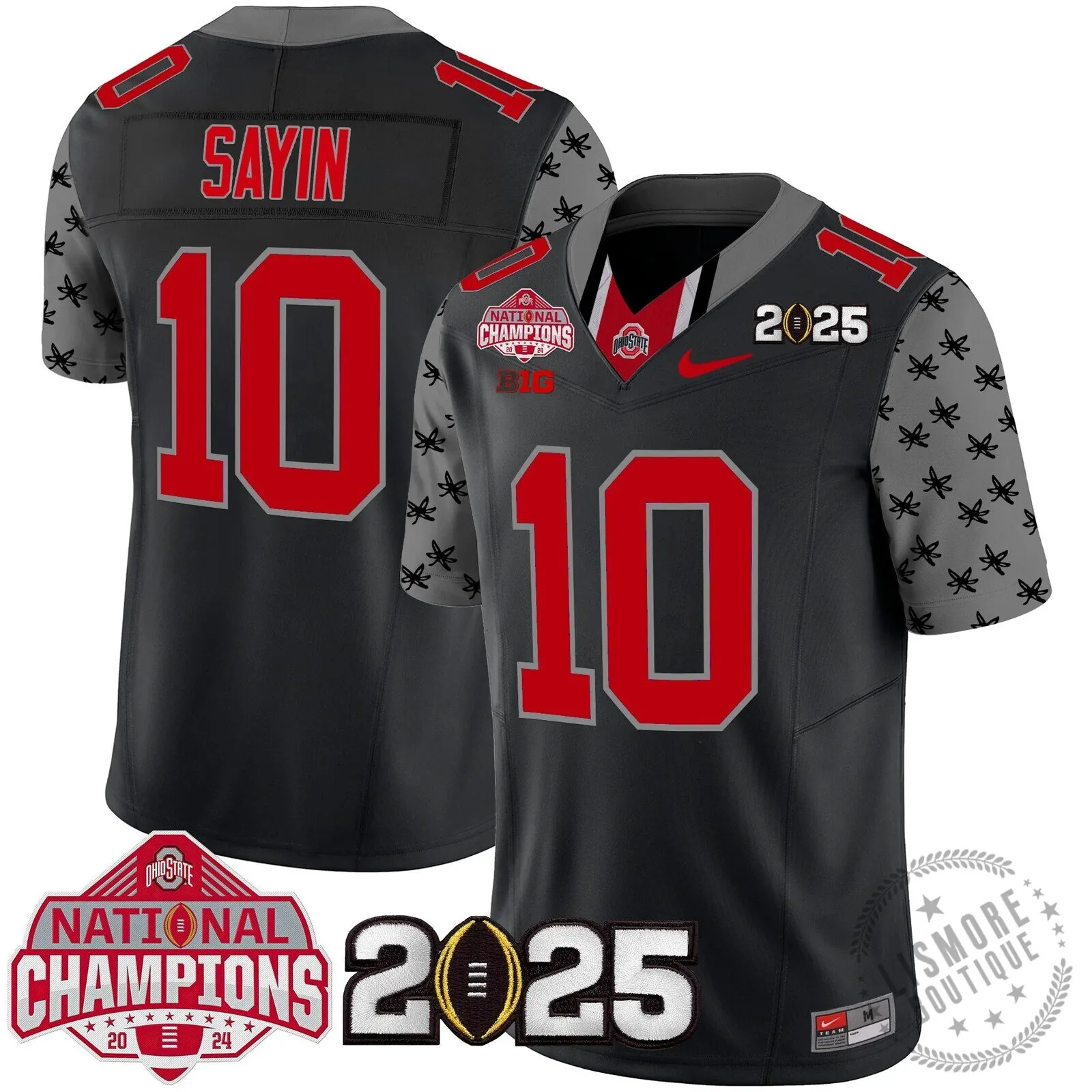 Ohio State Buckeyes National Champions 2025 Football Team Fan Jersey 62 Ohio State Buckeyes National Champions 2025 Football Team Fan Jersey
