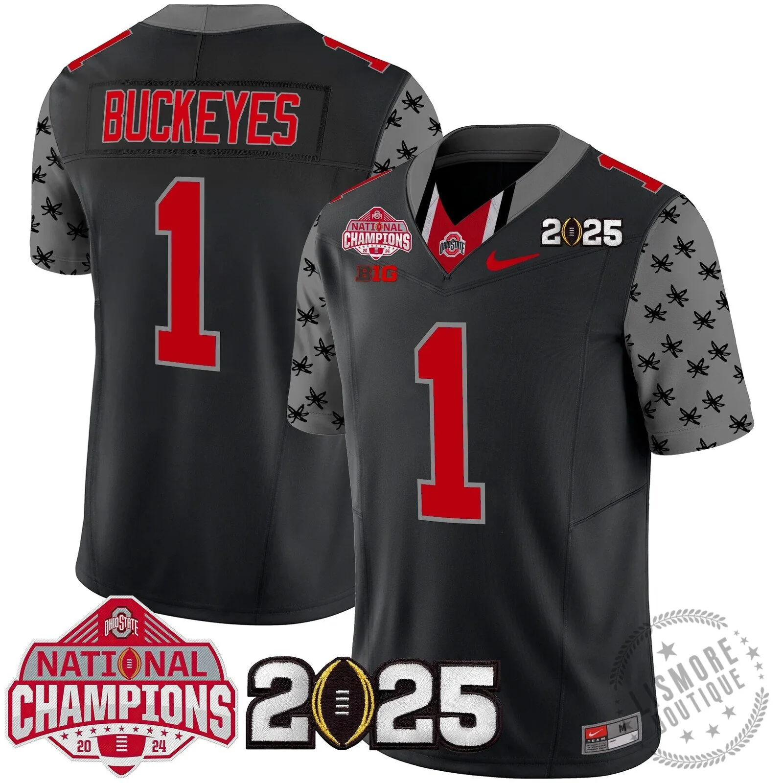 Ohio State Buckeyes National Champions 2025 Football Team Fan Jersey 64 Ohio State Buckeyes National Champions 2025 Football Team Fan Jersey