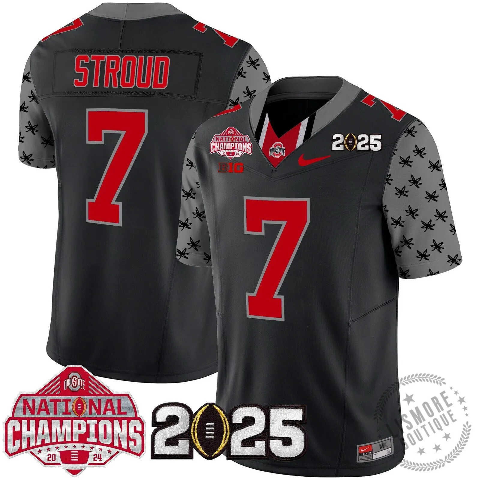 Ohio State Buckeyes National Champions 2025 Football Team Fan Jersey 65 Ohio State Buckeyes National Champions 2025 Football Team Fan Jersey