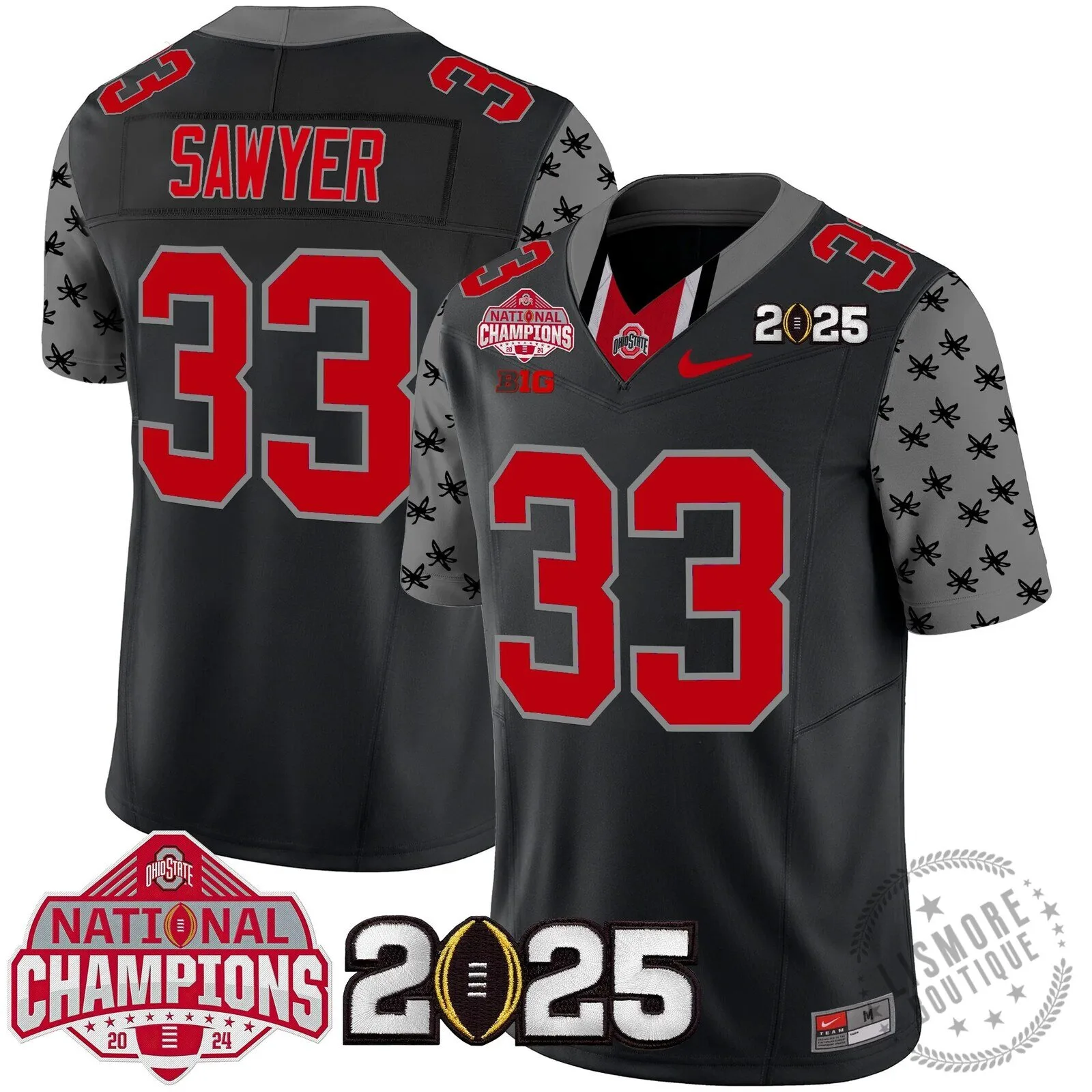 Ohio State Buckeyes National Champions 2025 Football Team Fan Jersey 68 Ohio State Buckeyes National Champions 2025 Football Team Fan Jersey