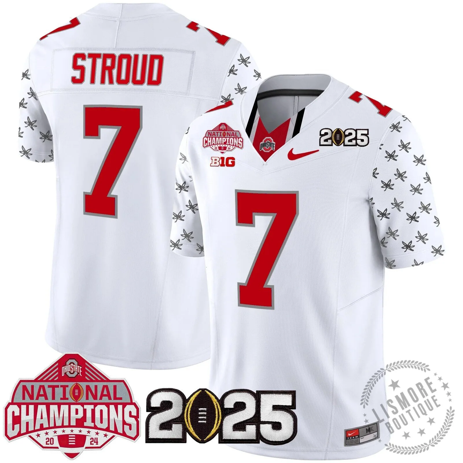 Ohio State Buckeyes National Champions 2025 Football Team Fan Jersey 75 Ohio State Buckeyes National Champions 2025 Football Team Fan Jersey