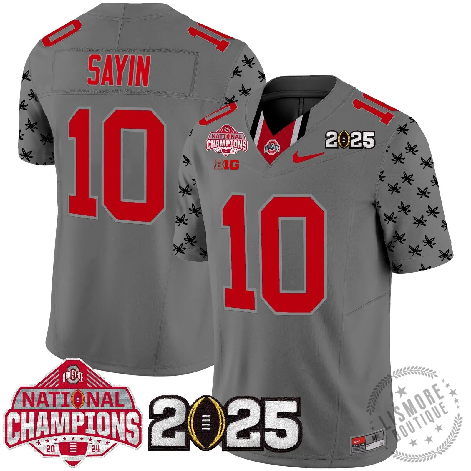 Ohio State Buckeyes National Champions 2025 Football Team Fan Jersey 82 Ohio State Buckeyes National Champions 2025 Football Team Fan Jersey