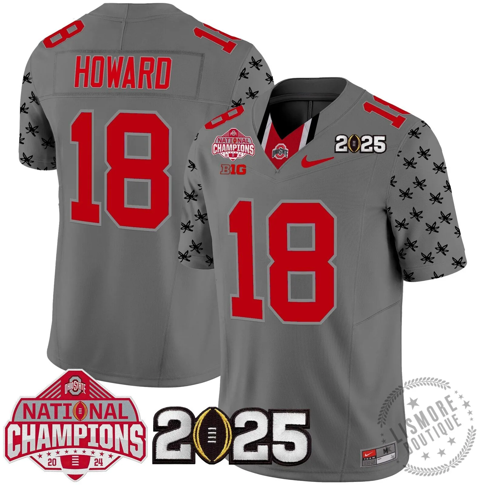 Ohio State Buckeyes National Champions 2025 Football Team Fan Jersey 83 Ohio State Buckeyes National Champions 2025 Football Team Fan Jersey