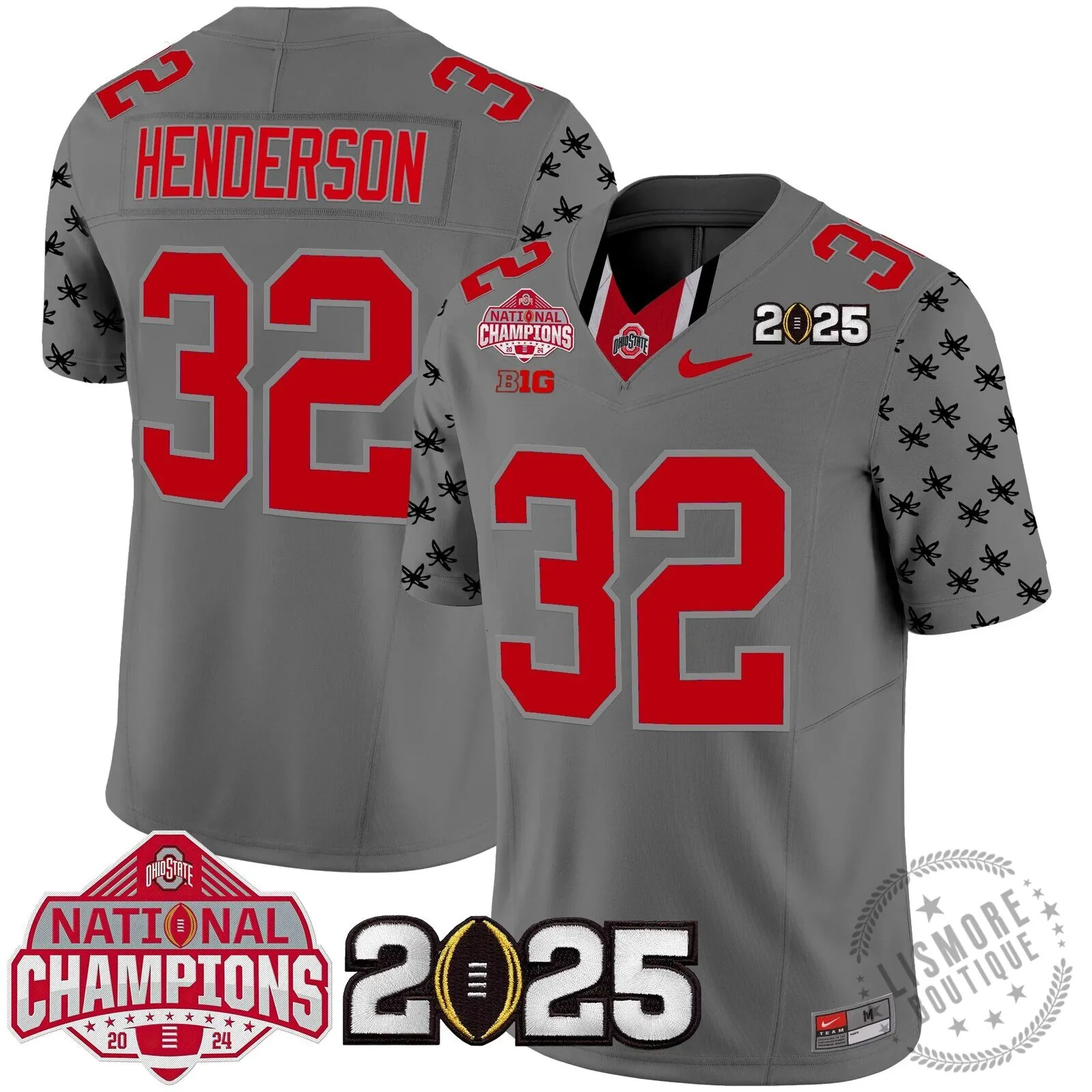 Ohio State Buckeyes National Champions 2025 Football Team Fan Jersey 86 Ohio State Buckeyes National Champions 2025 Football Team Fan Jersey