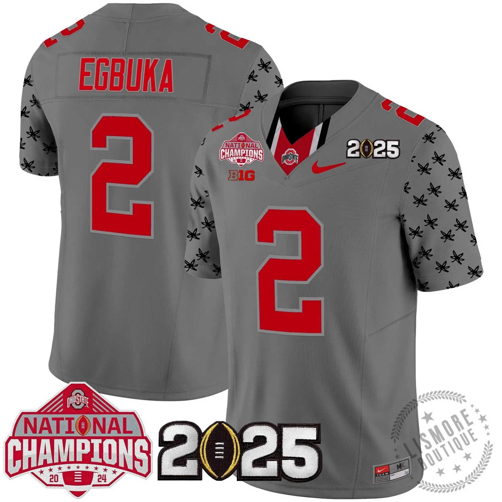 Ohio State Buckeyes National Champions 2025 Football Team Fan Jersey 87 Ohio State Buckeyes National Champions 2025 Football Team Fan Jersey
