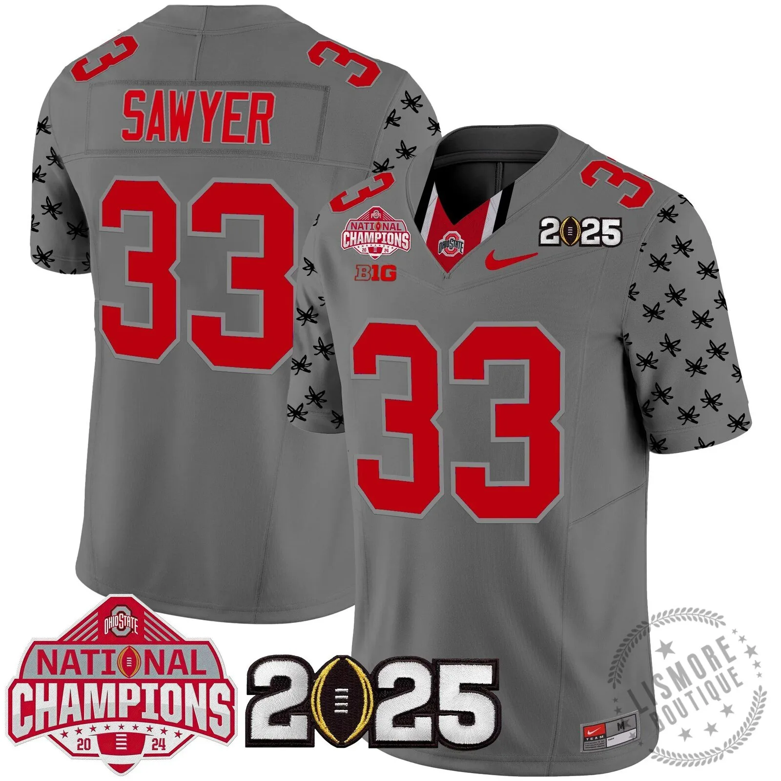 Ohio State Buckeyes National Champions 2025 Football Team Fan Jersey 88 Ohio State Buckeyes National Champions 2025 Football Team Fan Jersey