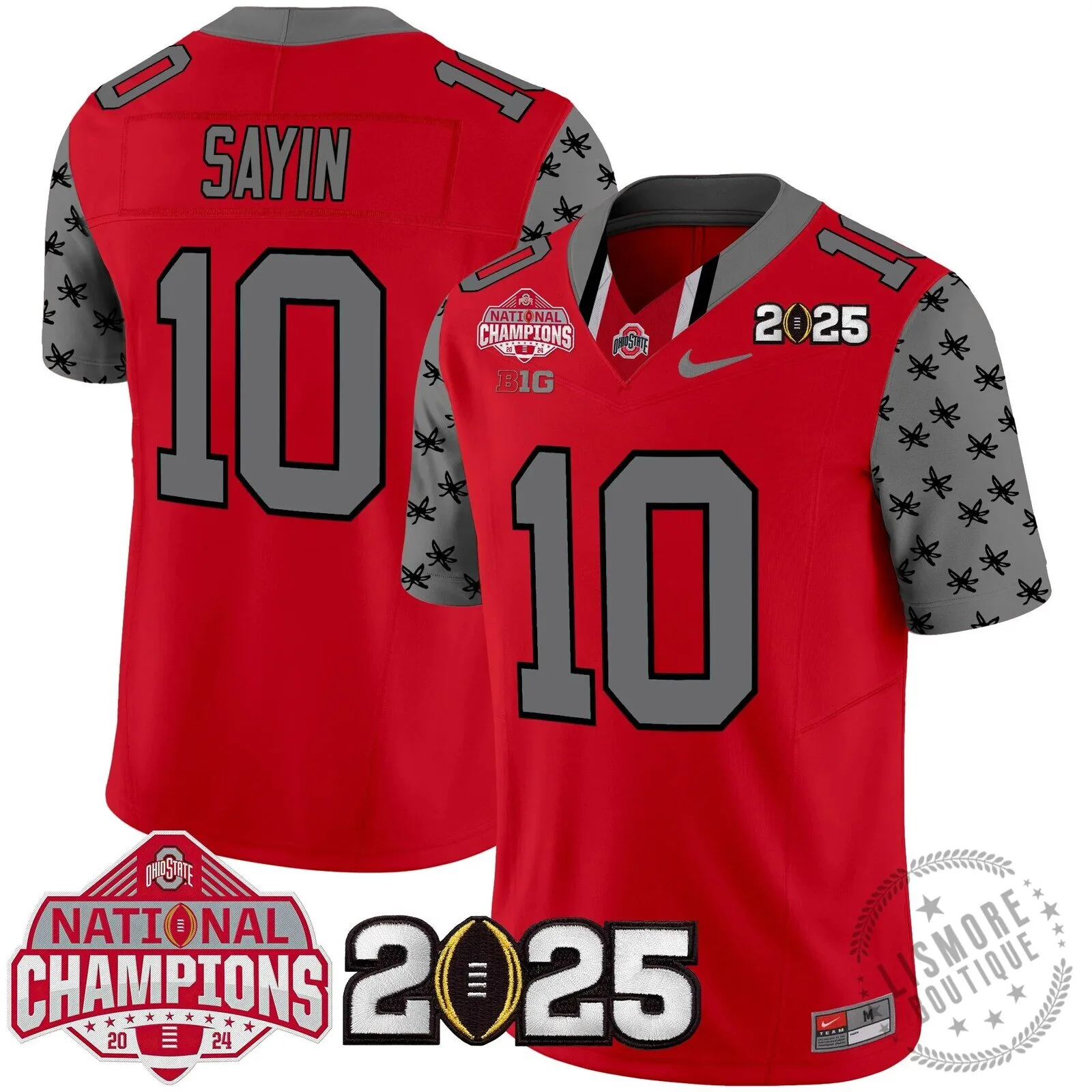 Ohio State Buckeyes National Champions 2025 Football Team Fan Jersey 92 Ohio State Buckeyes National Champions 2025 Football Team Fan Jersey