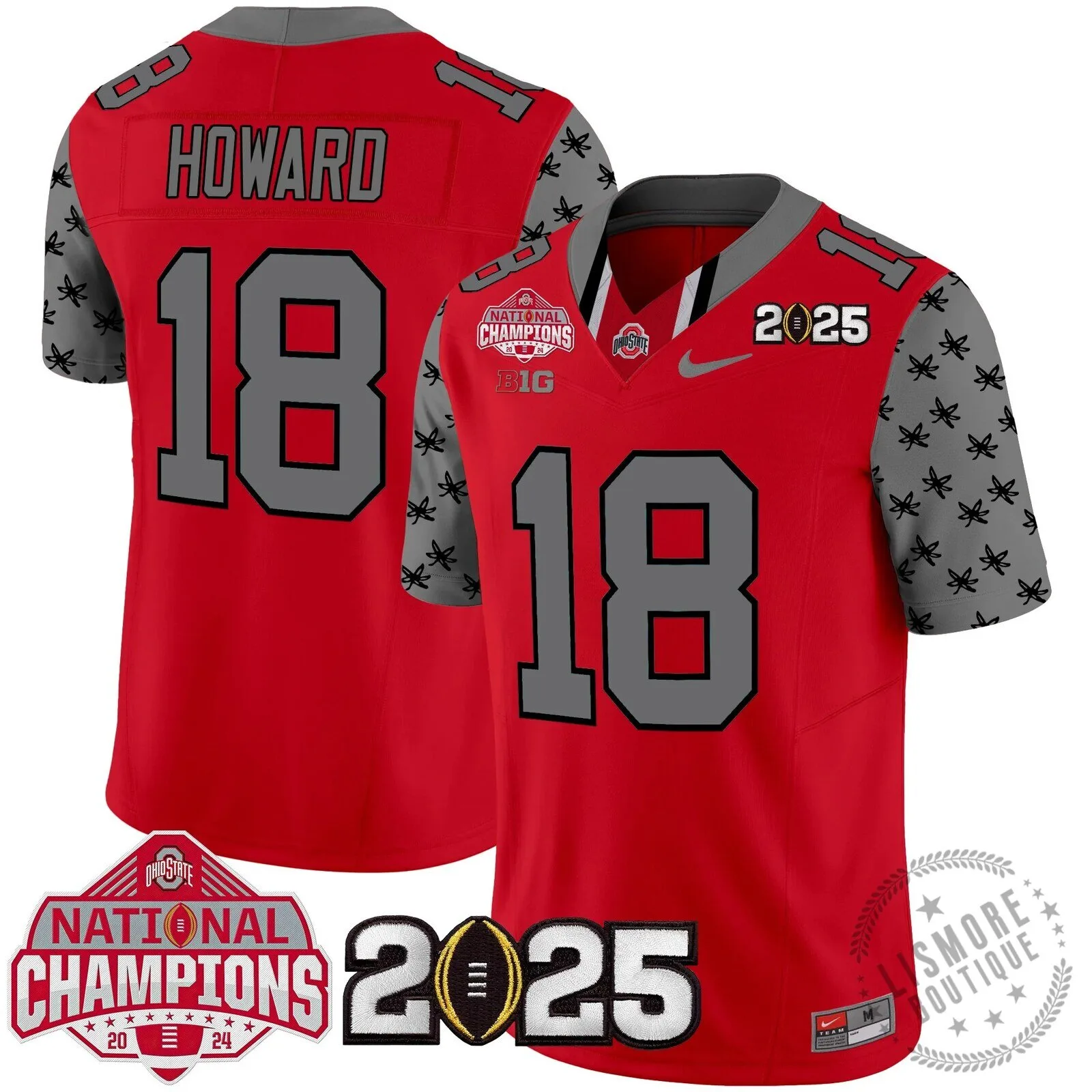 Ohio State Buckeyes National Champions 2025 Football Team Fan Jersey 93 Ohio State Buckeyes National Champions 2025 Football Team Fan Jersey