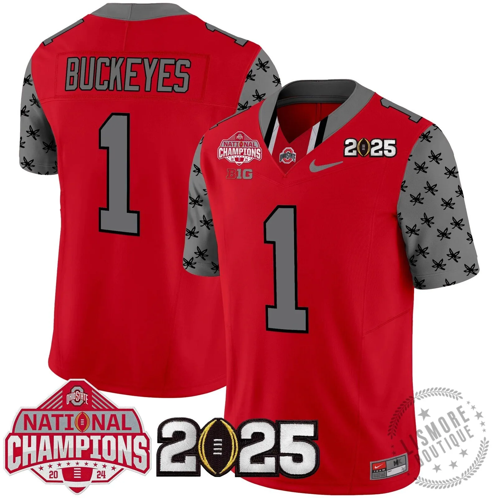 Ohio State Buckeyes National Champions 2025 Football Team Fan Jersey 94 Ohio State Buckeyes National Champions 2025 Football Team Fan Jersey