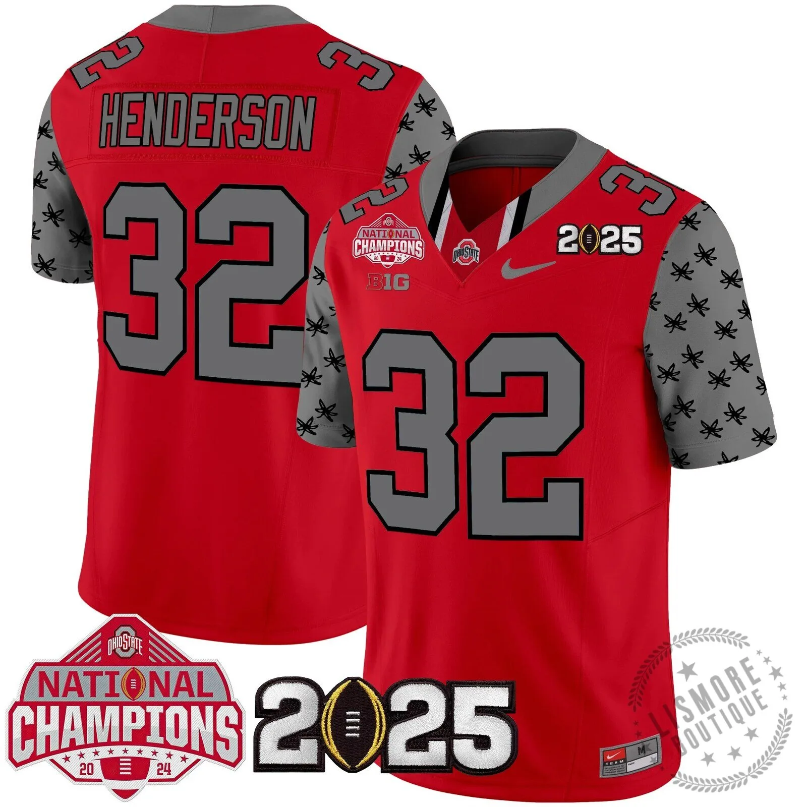 Ohio State Buckeyes National Champions 2025 Football Team Fan Jersey 96 Ohio State Buckeyes National Champions 2025 Football Team Fan Jersey