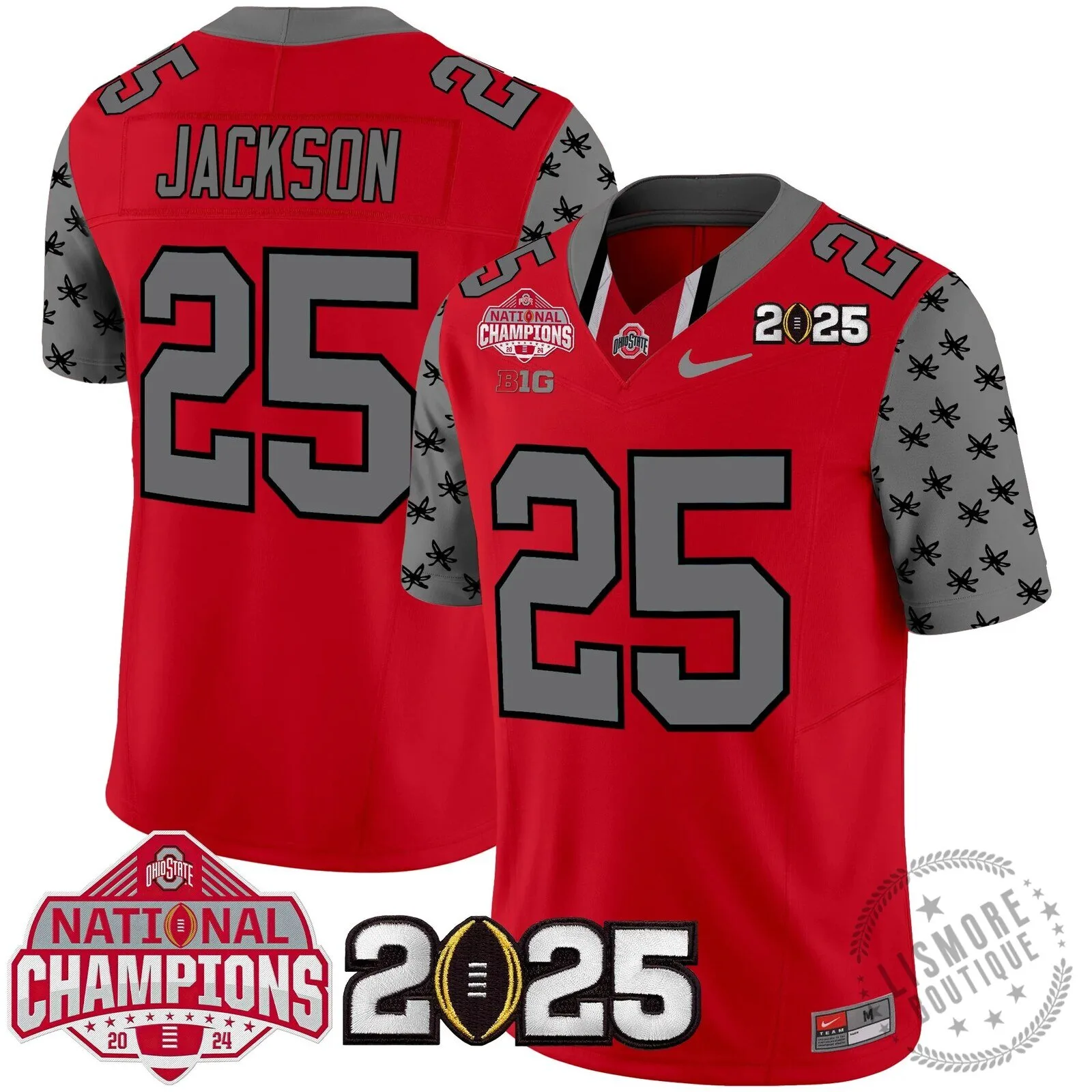 Ohio State Buckeyes National Champions 2025 Football Team Fan Jersey 99 Ohio State Buckeyes National Champions 2025 Football Team Fan Jersey