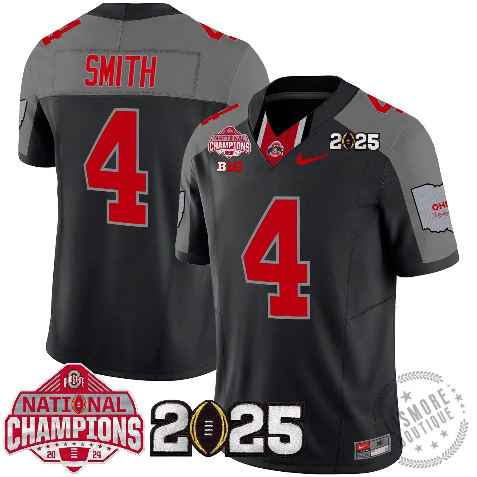 Ohio State Buckeyes National Champions 2025 Football Team Fan Jersey 101 Ohio State Buckeyes National Champions 2025 Football Team Fan Jersey