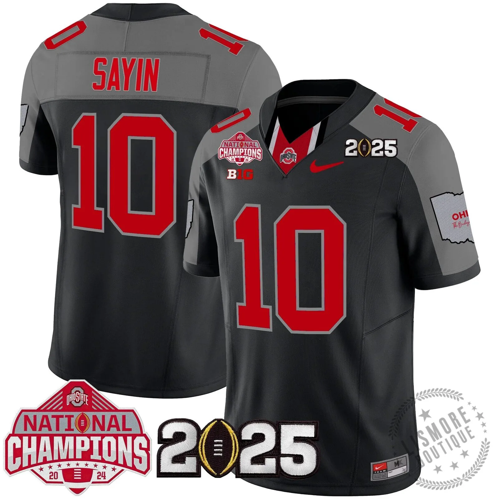 Ohio State Buckeyes National Champions 2025 Football Team Fan Jersey 102 Ohio State Buckeyes National Champions 2025 Football Team Fan Jersey