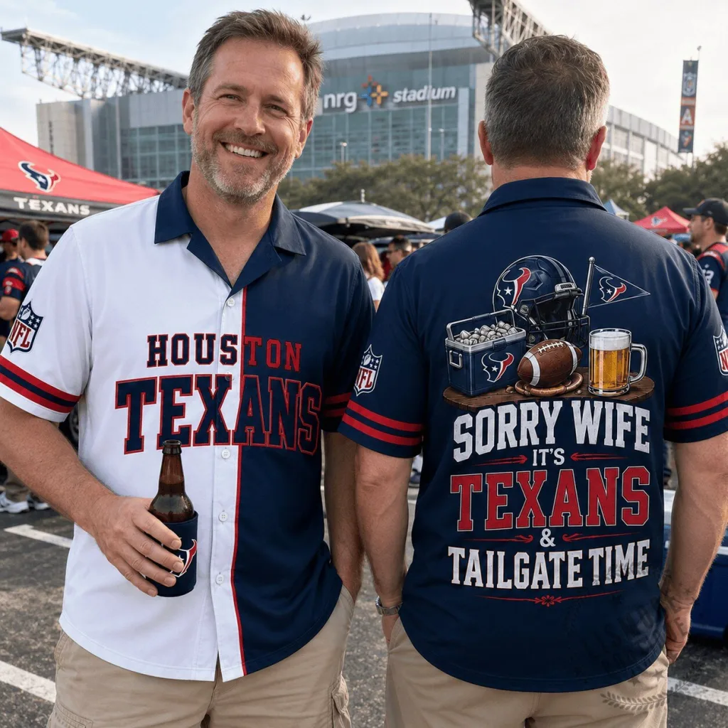 Houston Texans Football Fan Hawaiian Shirt Tailgate Time Apparel 30 Houston Texans Football Fan Hawaiian Shirt Tailgate Time Apparel