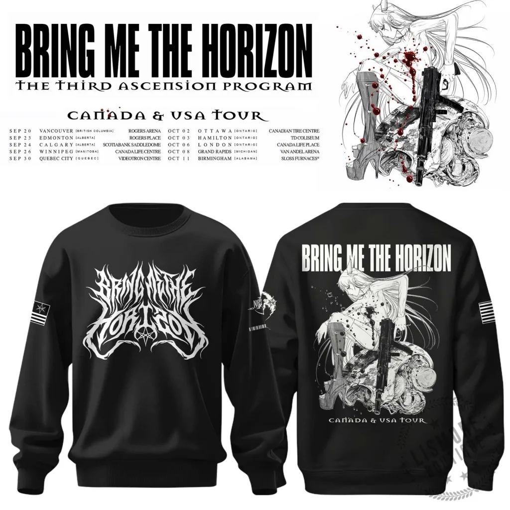 Bring Me The Horizon The Third Ascension Program Canada USA Tour Sweatshirt Bring Me The Horizon The Third Ascension Program Canada USA Tour Sweatshirt