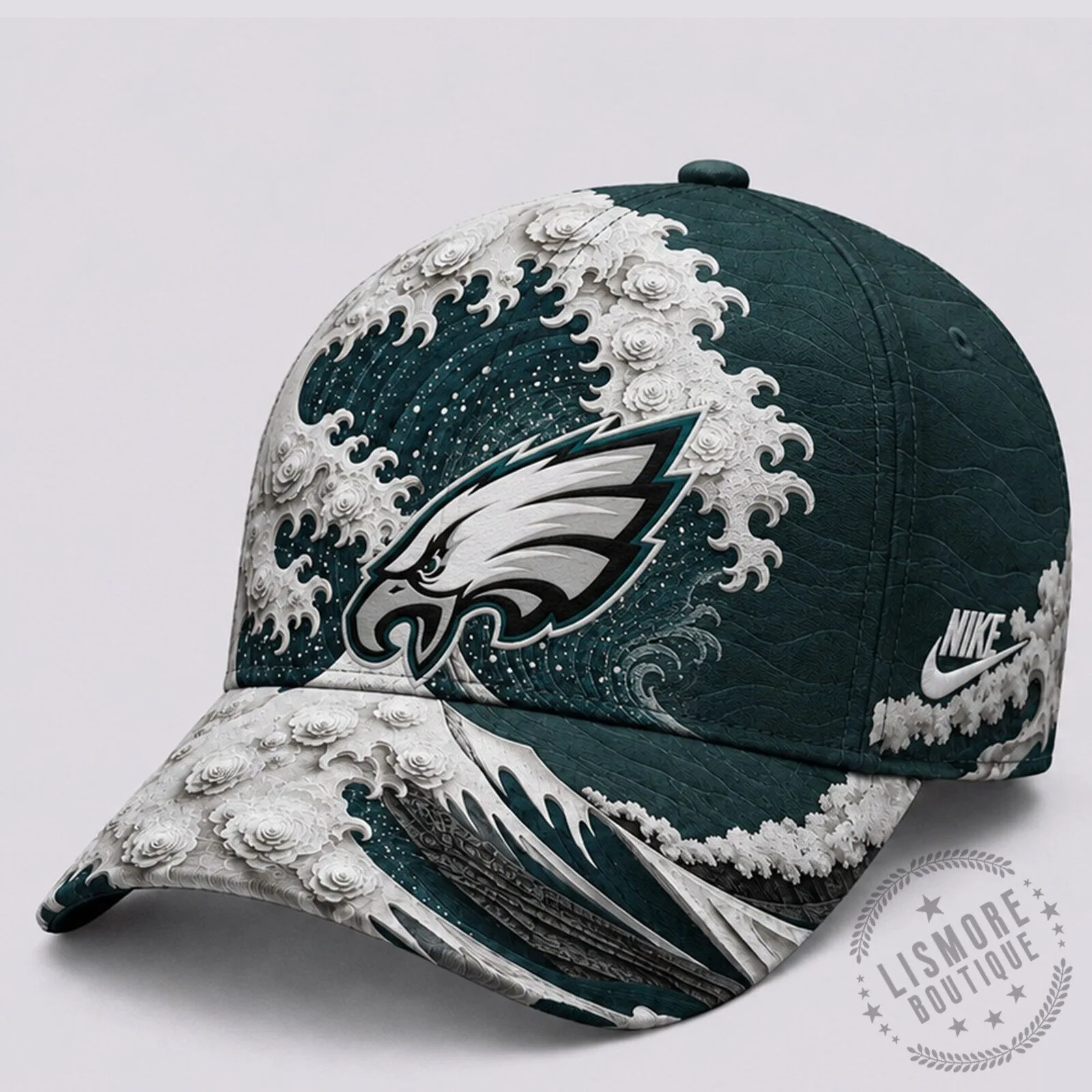 Philadelphia Eagles Fan Great Wave Off Kanagawa Nike Cap Hat