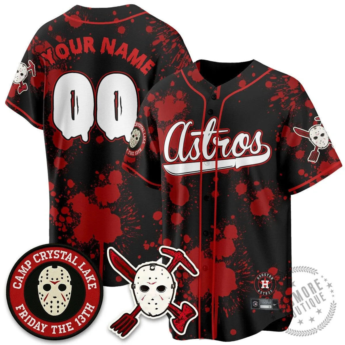 Houston Astros Baseball Friday the 13th Jason Voorhees Horror Movie Jersey