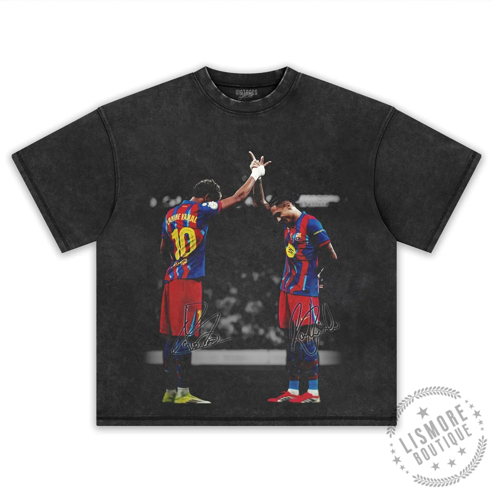 Lamine Yamal Raphinha Barcelona Football Club T-Shirt 6 Lamine Yamal Raphinha Barcelona Football Club T-Shirt