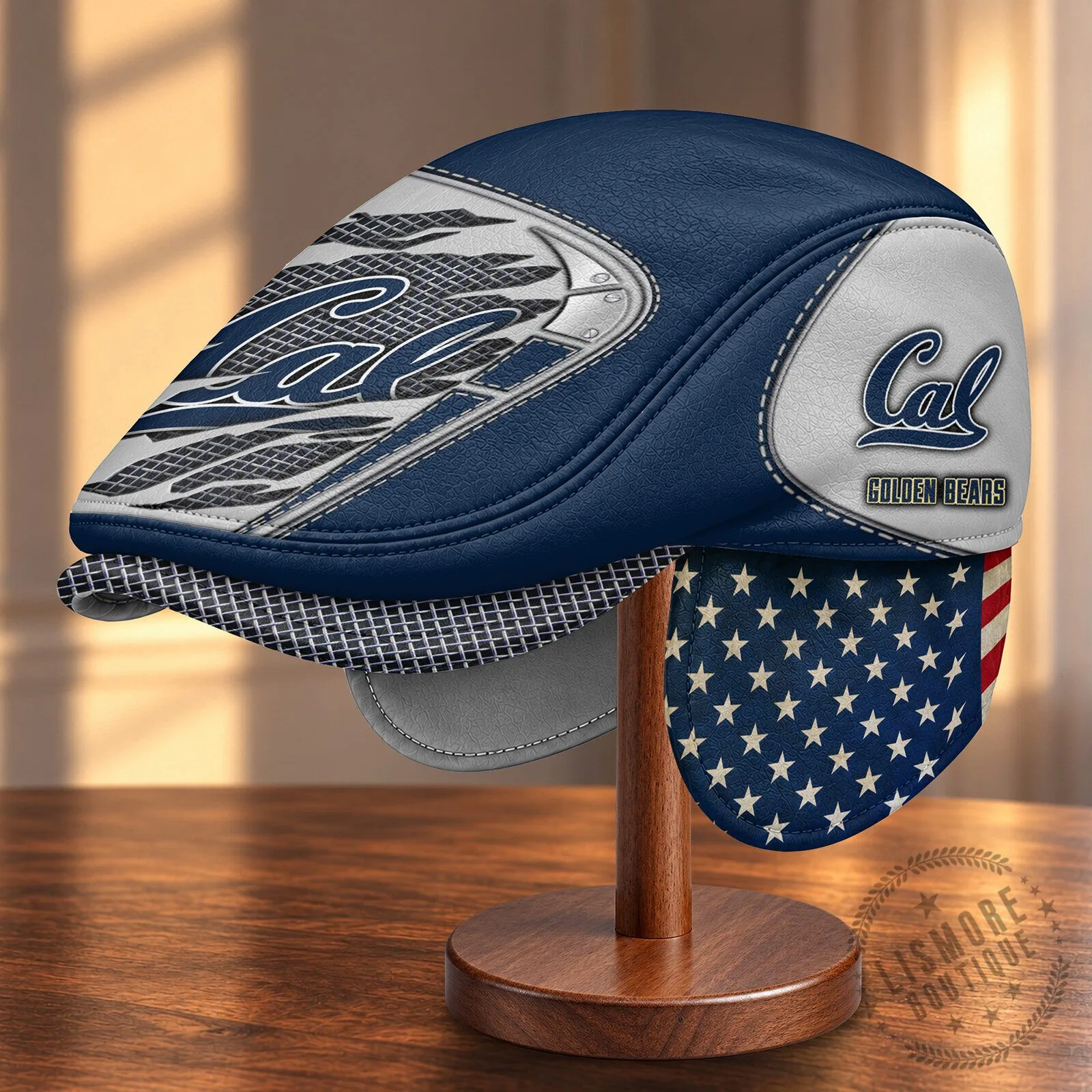 California Golden Bears NCAA Flat Cap with Foldable Ear Flaps